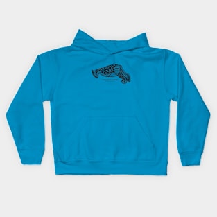 Cuttlefish with Common and Latin Names - light colors Kids Hoodie